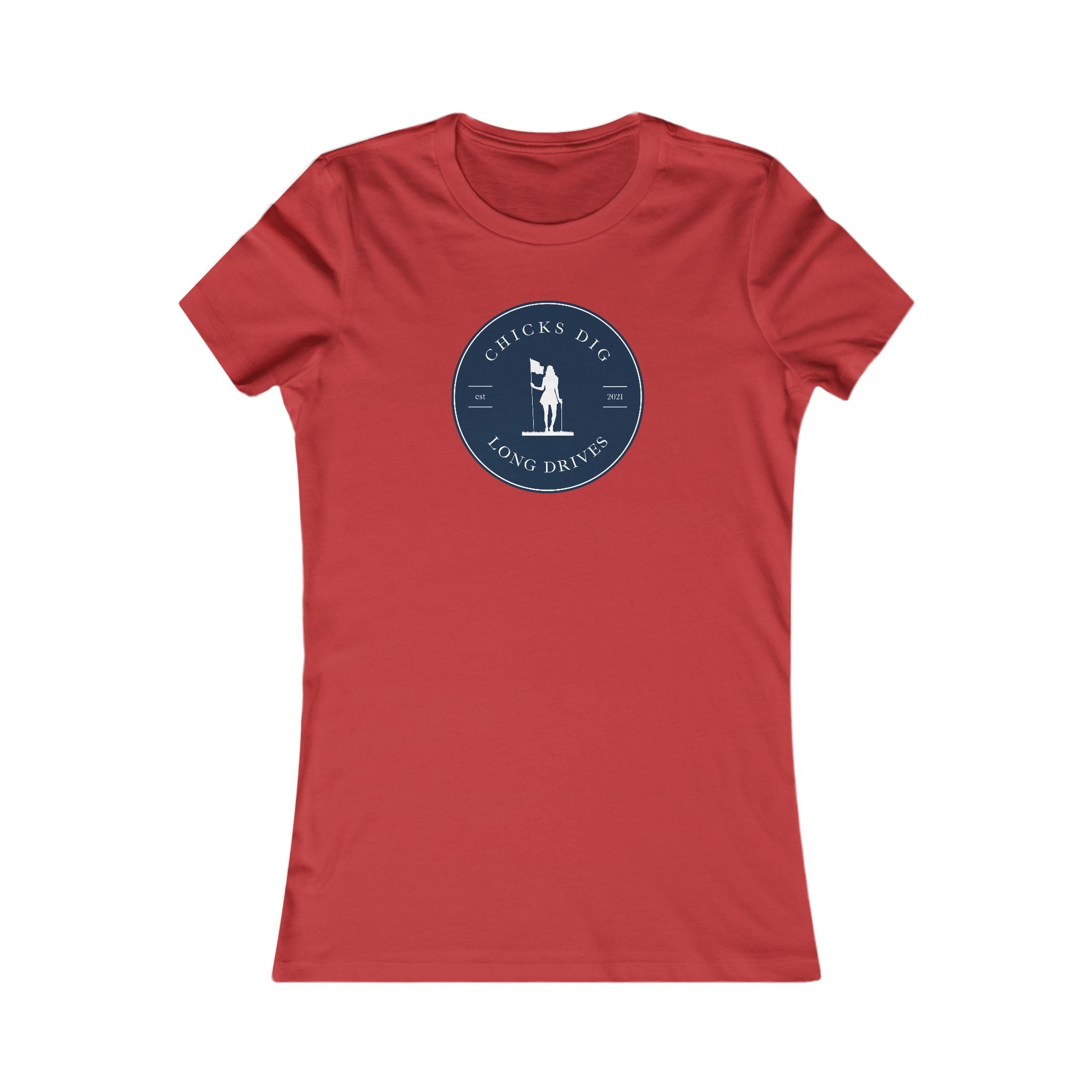 "Chicks Dig Long Drives" Ladies Golf Shirt
