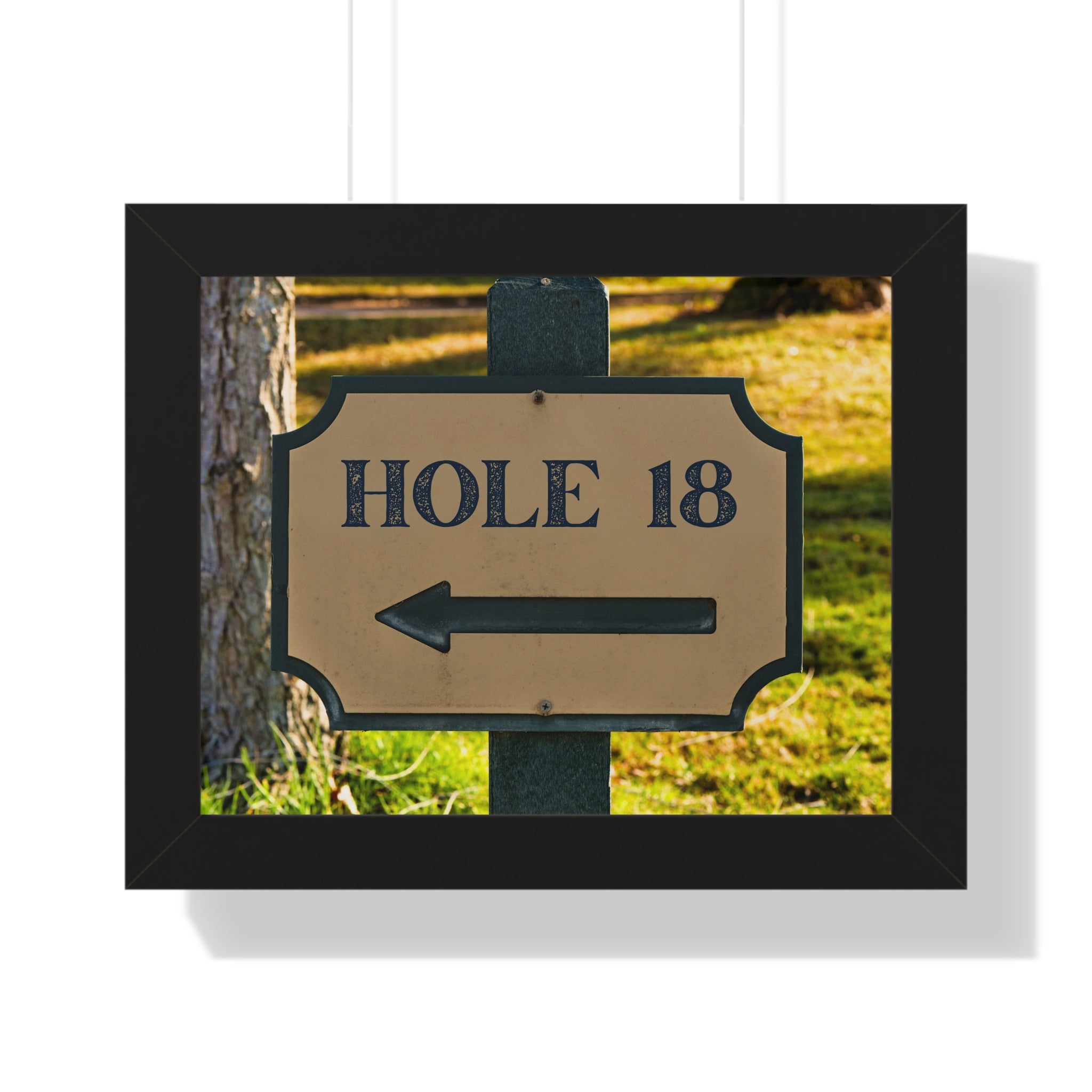 "Hole 18 Sign" - Golf Wall Art - Golf Art - Framed Golf Art