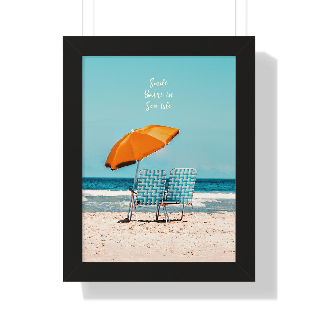 Smile You're in Sea Isle- Wall Art Framed - Dad Bod Summer