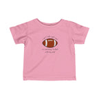 "I Can't Talk Right Now, I'm Watching Football With My Dad" Infant Football Shirt