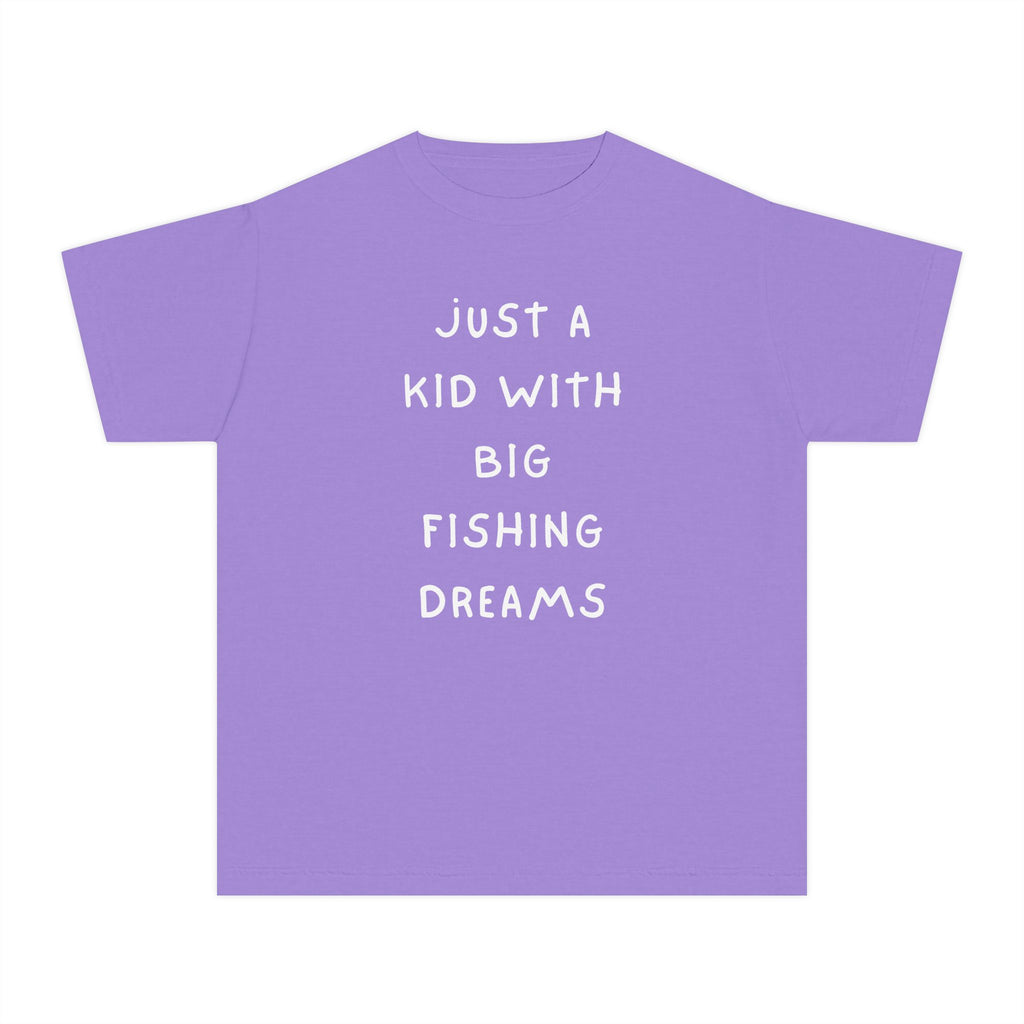 Just A Kid With Big Fishing Dreams | Kids Fishing Shirt