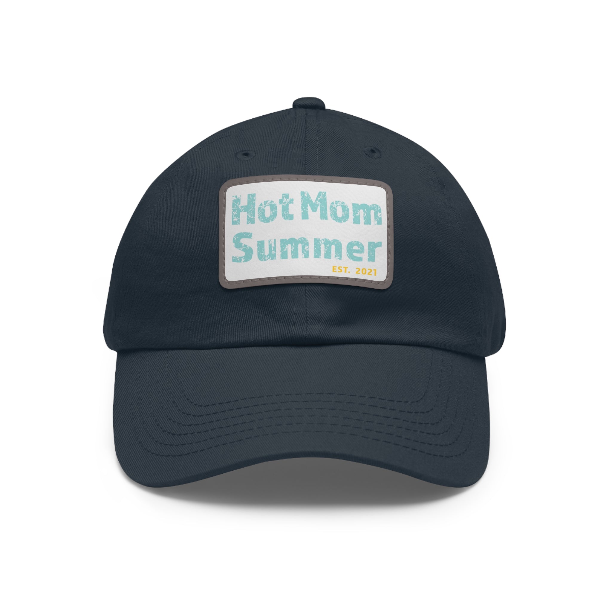 Hot Mom Summer Hat with Leather Patch - Dad Bod Summer