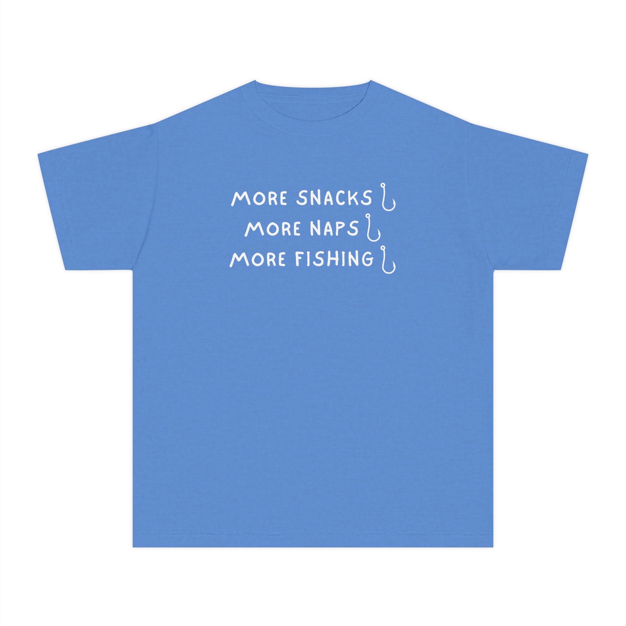 More Snacks, More Naps, More Fishing | Kids Fishing Shirt
