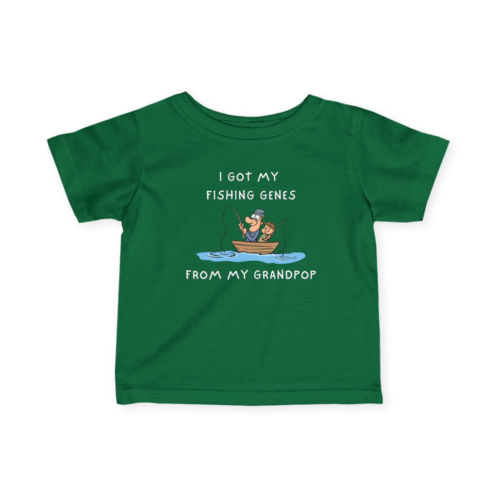 I Got My Fishing Genes From My Grandpop | Baby Fishing Shirts