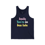 "Smile You're In Sea Isle Tank Top" - Beach Tank Tops
