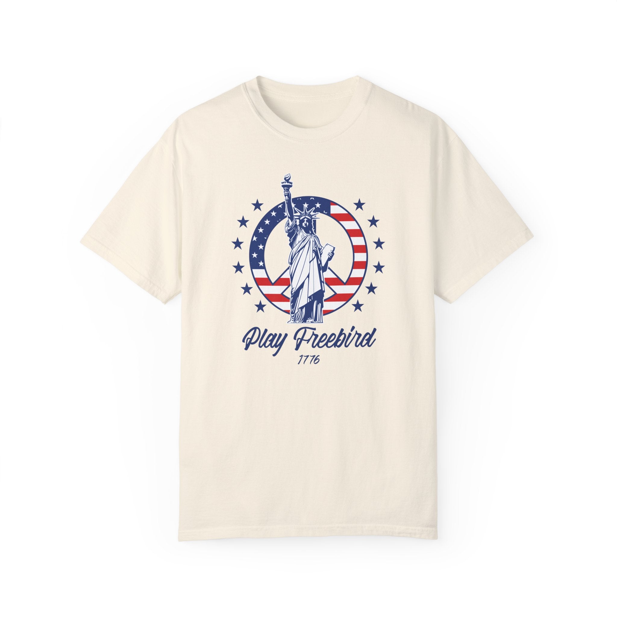 "Lady Liberty Screaming Play Freebird" - America Shirt