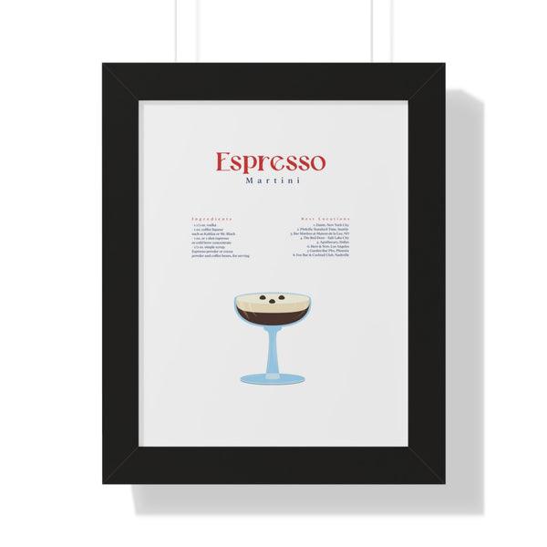 Espresso Martini Custom Wall Design- Framed - Dad Bod Summer