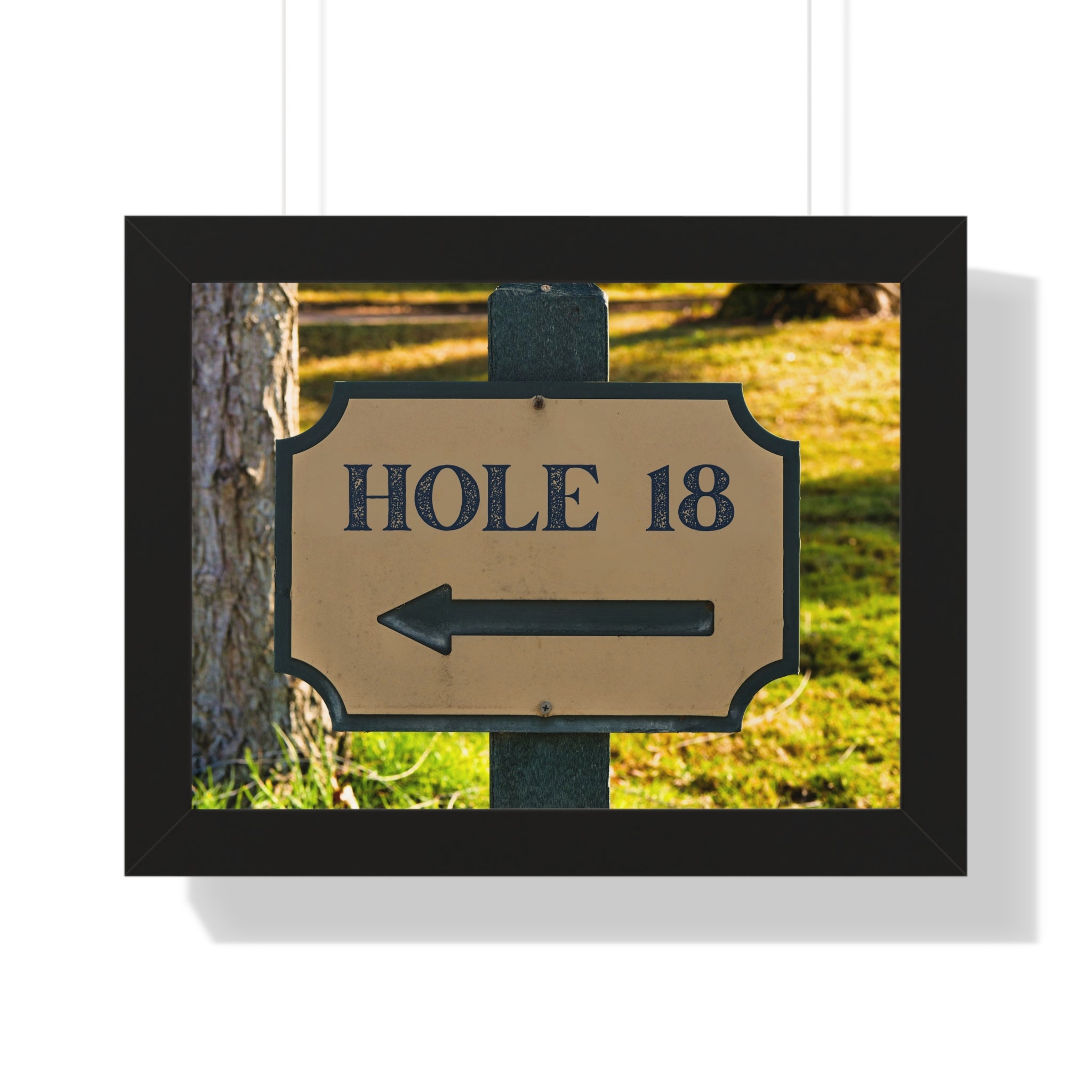 "Hole 18 Sign" - Golf Wall Art - Golf Art - Framed Golf Art