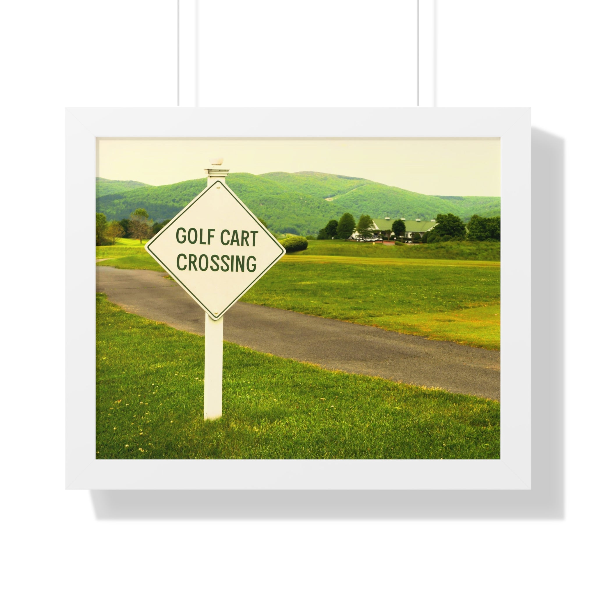 "Golf Cart Crossing" - Golf Wall Art