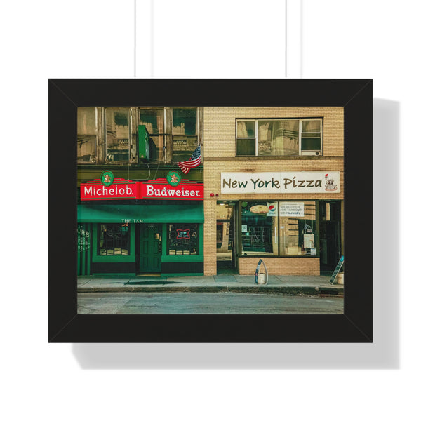 New York City Retro Pizzeria- Framed Wall Art - Dad Bod Summer