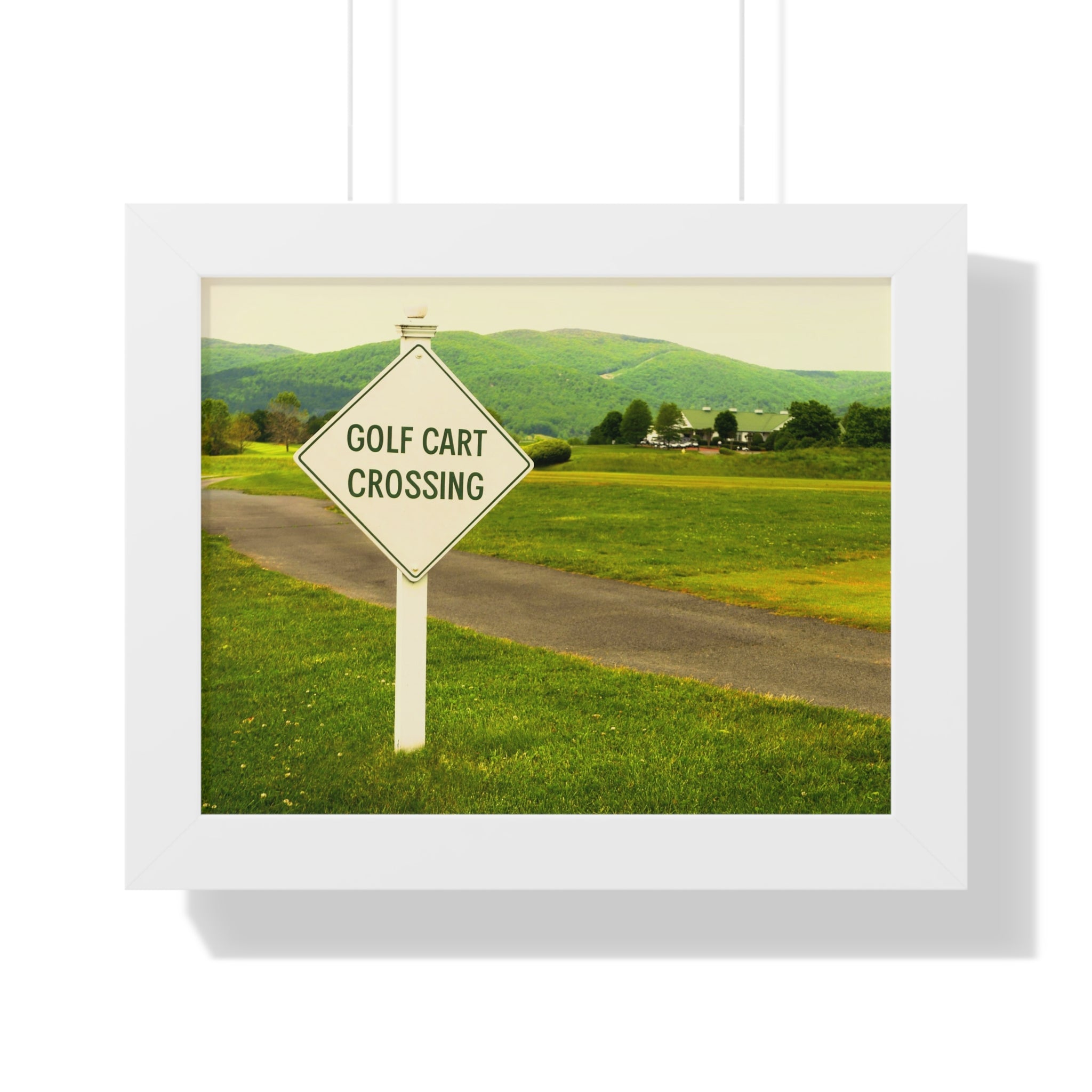 "Golf Cart Crossing" - Golf Wall Art