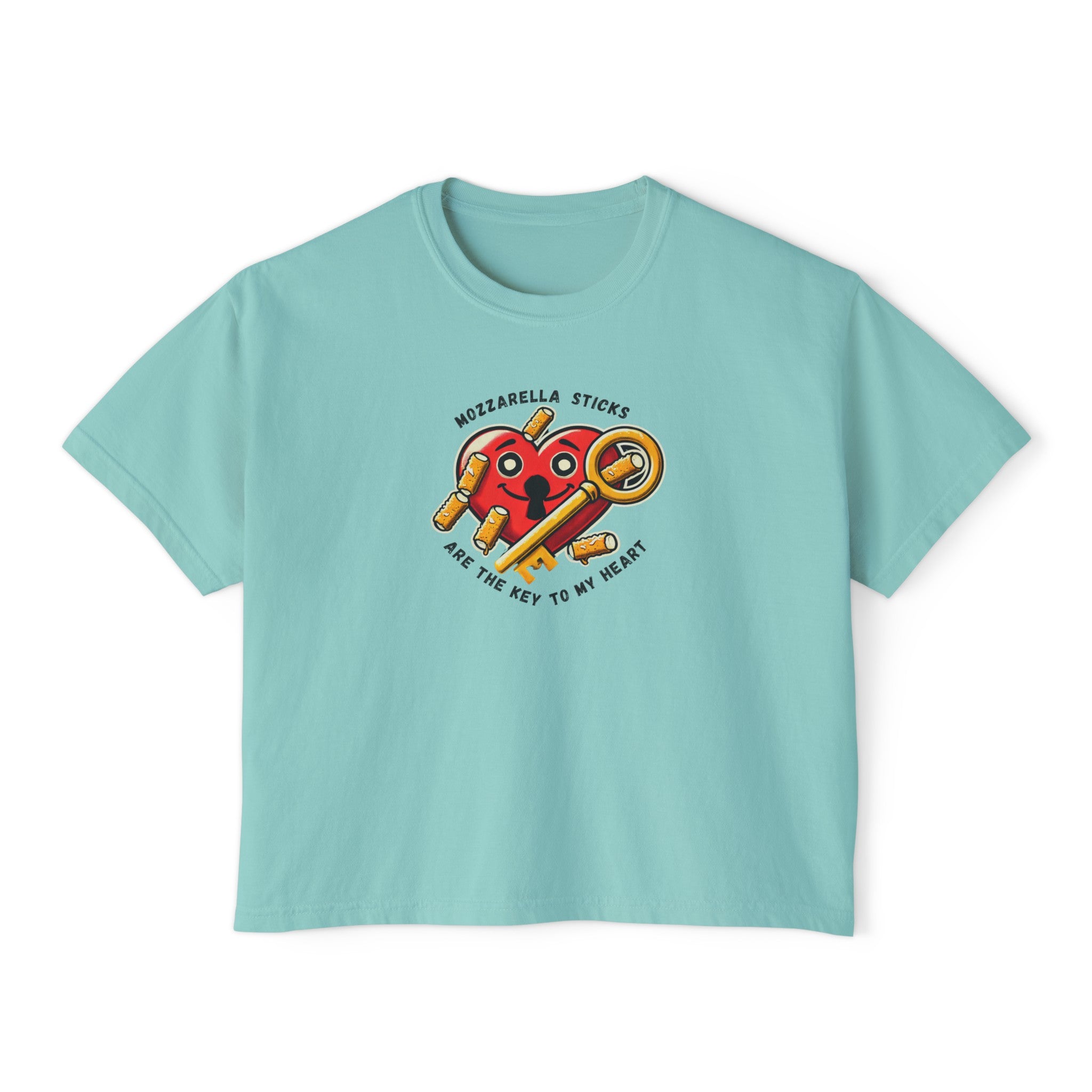 "Mozzarella Sticks Are The Key To My Heart" - Women's Boxy Tee
