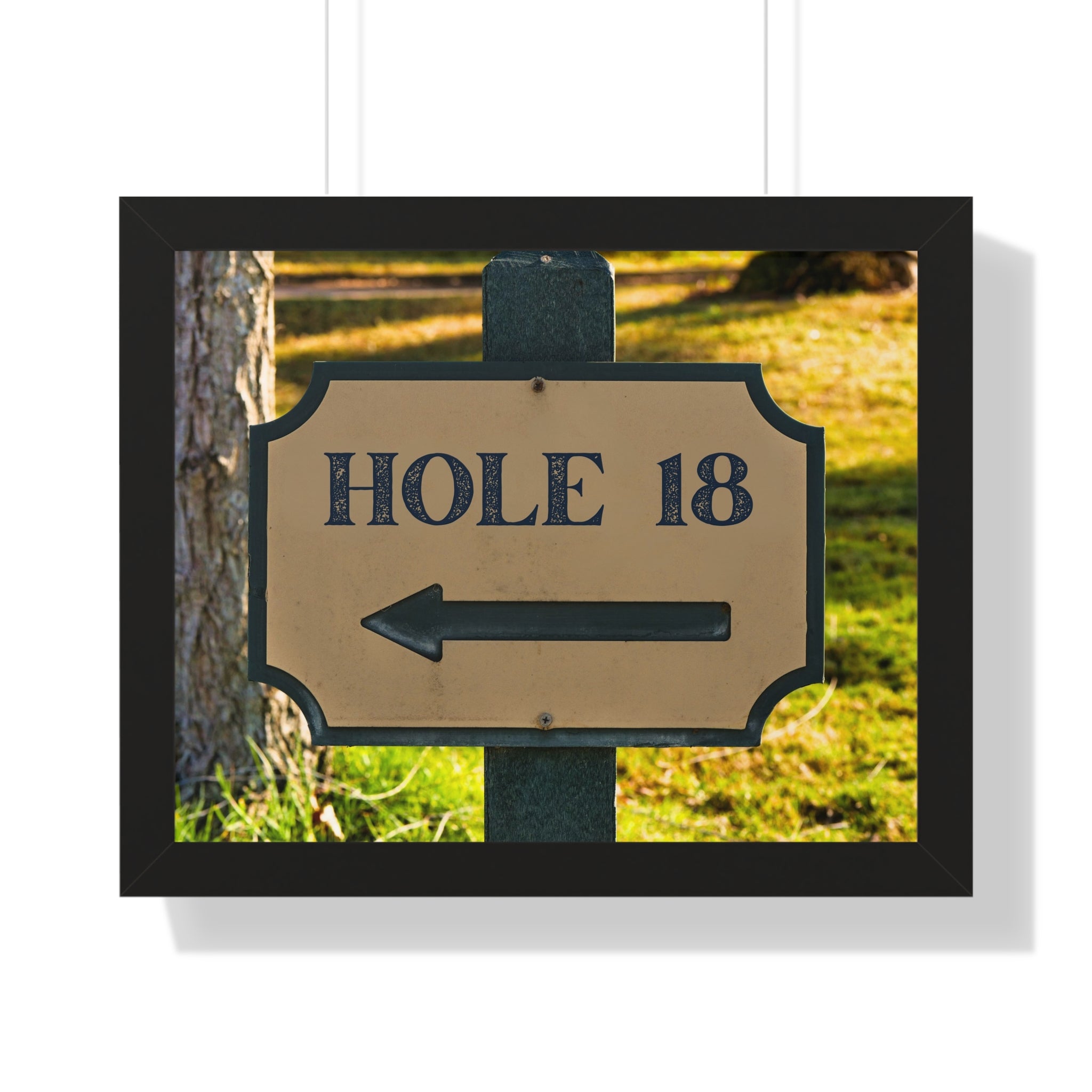 "Hole 18 Sign" - Golf Wall Art - Golf Art - Framed Golf Art