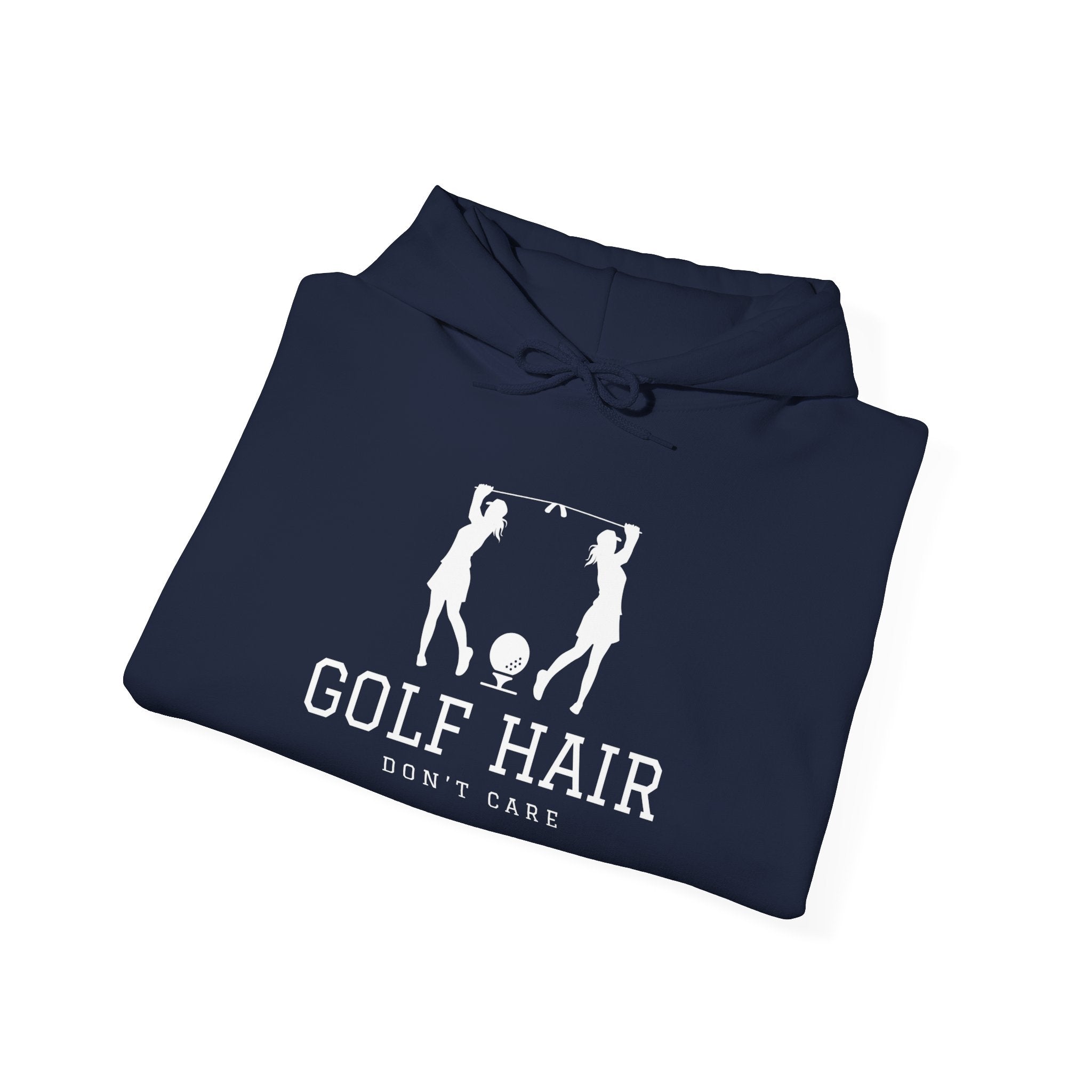 "Women's Golf Hoodie: Golf Hair Don't Care" - Golf Hoodie