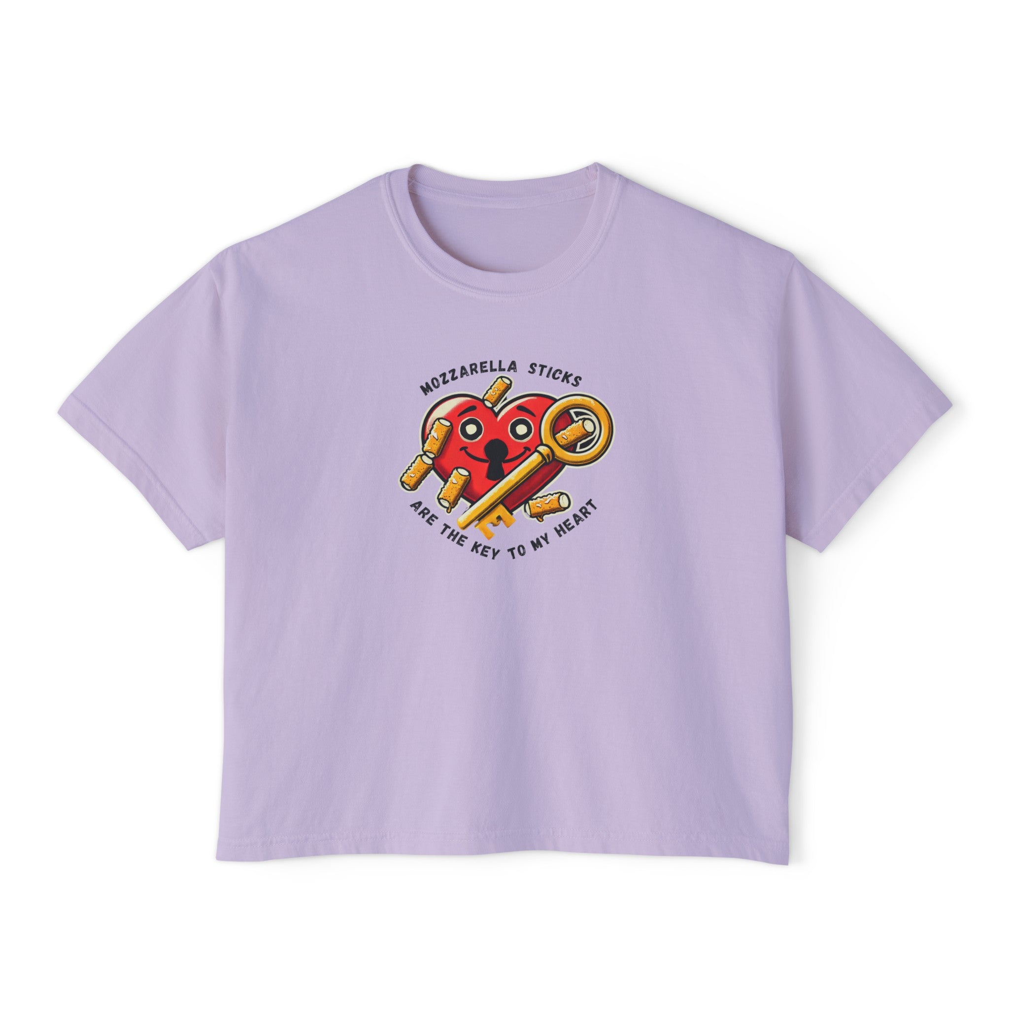 "Mozzarella Sticks Are The Key To My Heart" - Women's Boxy Tee