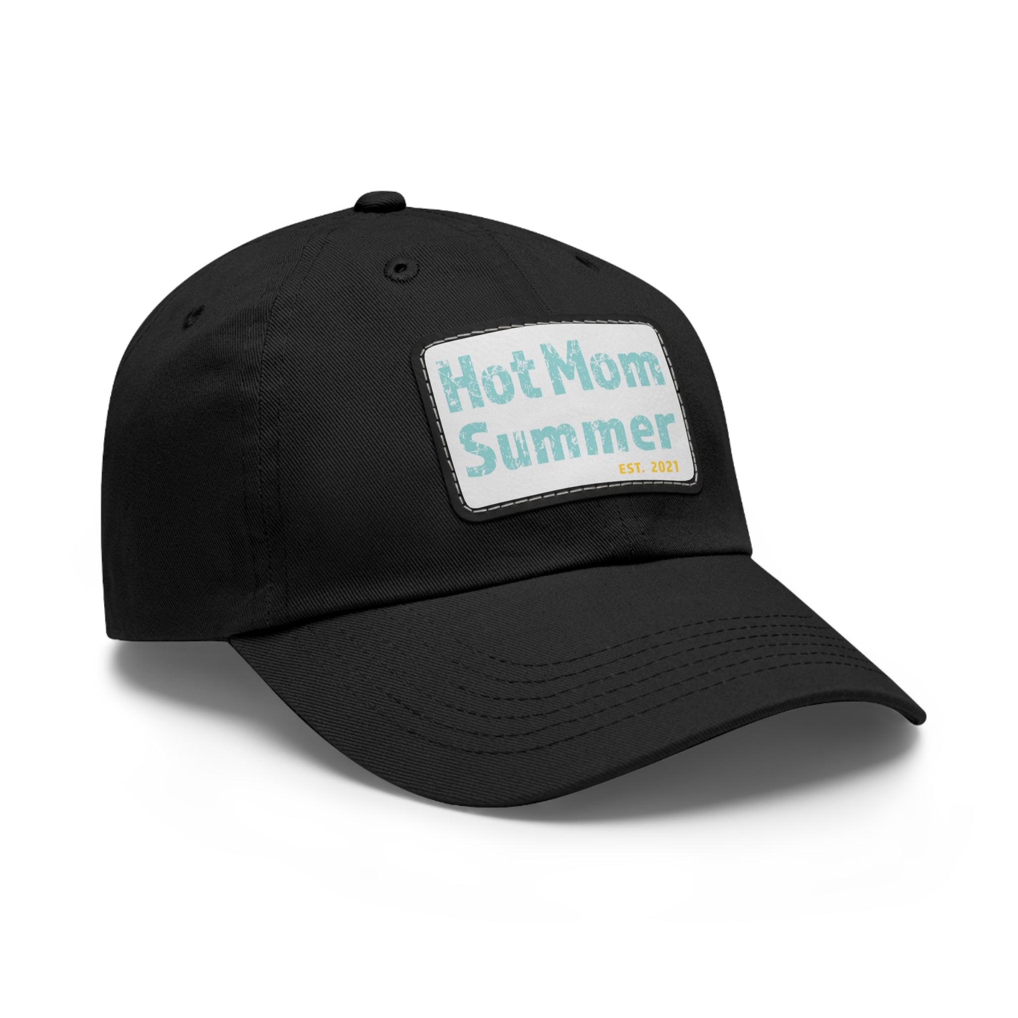 Hot Mom Summer Hat with Leather Patch - Dad Bod Summer