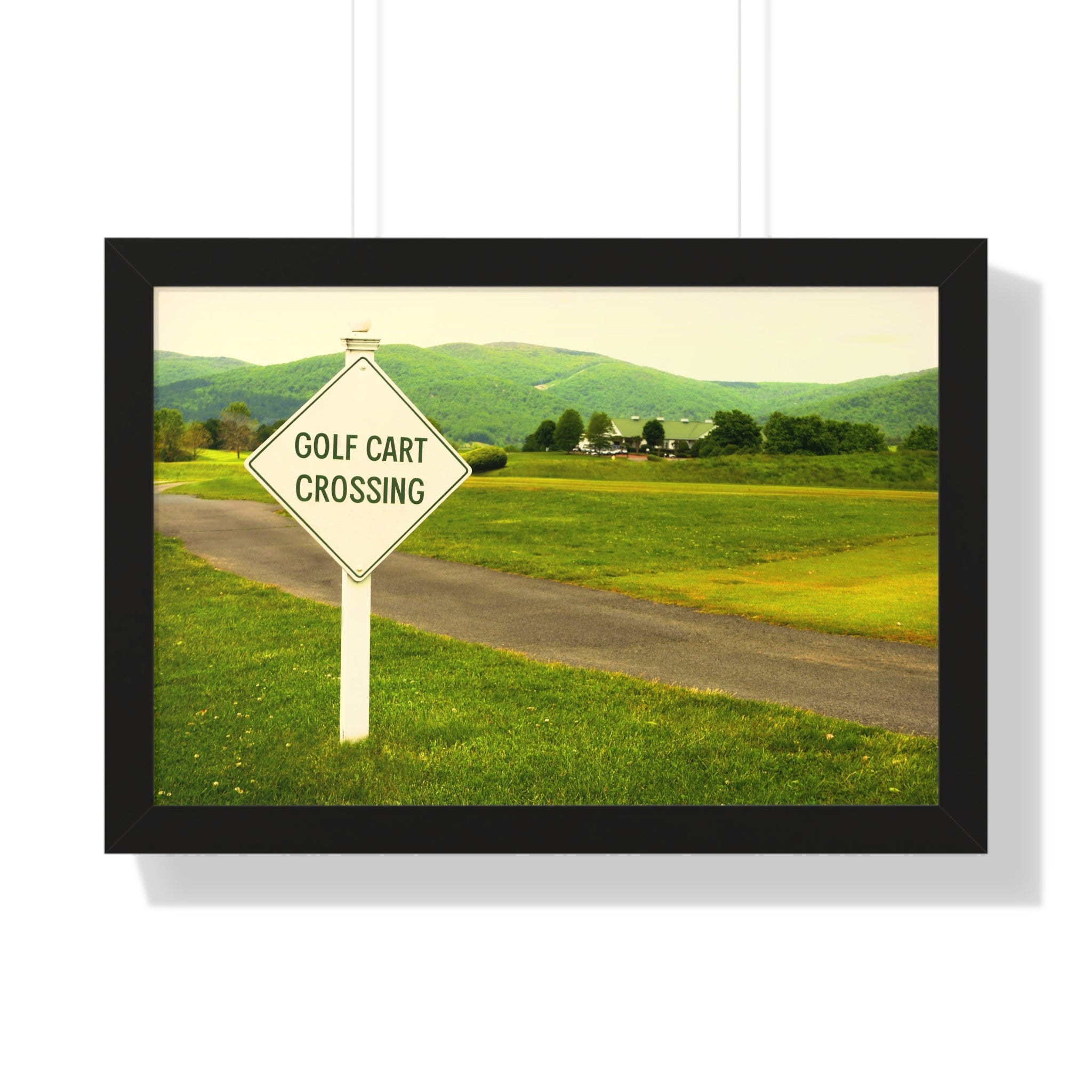 "Golf Cart Crossing" - Golf Wall Art