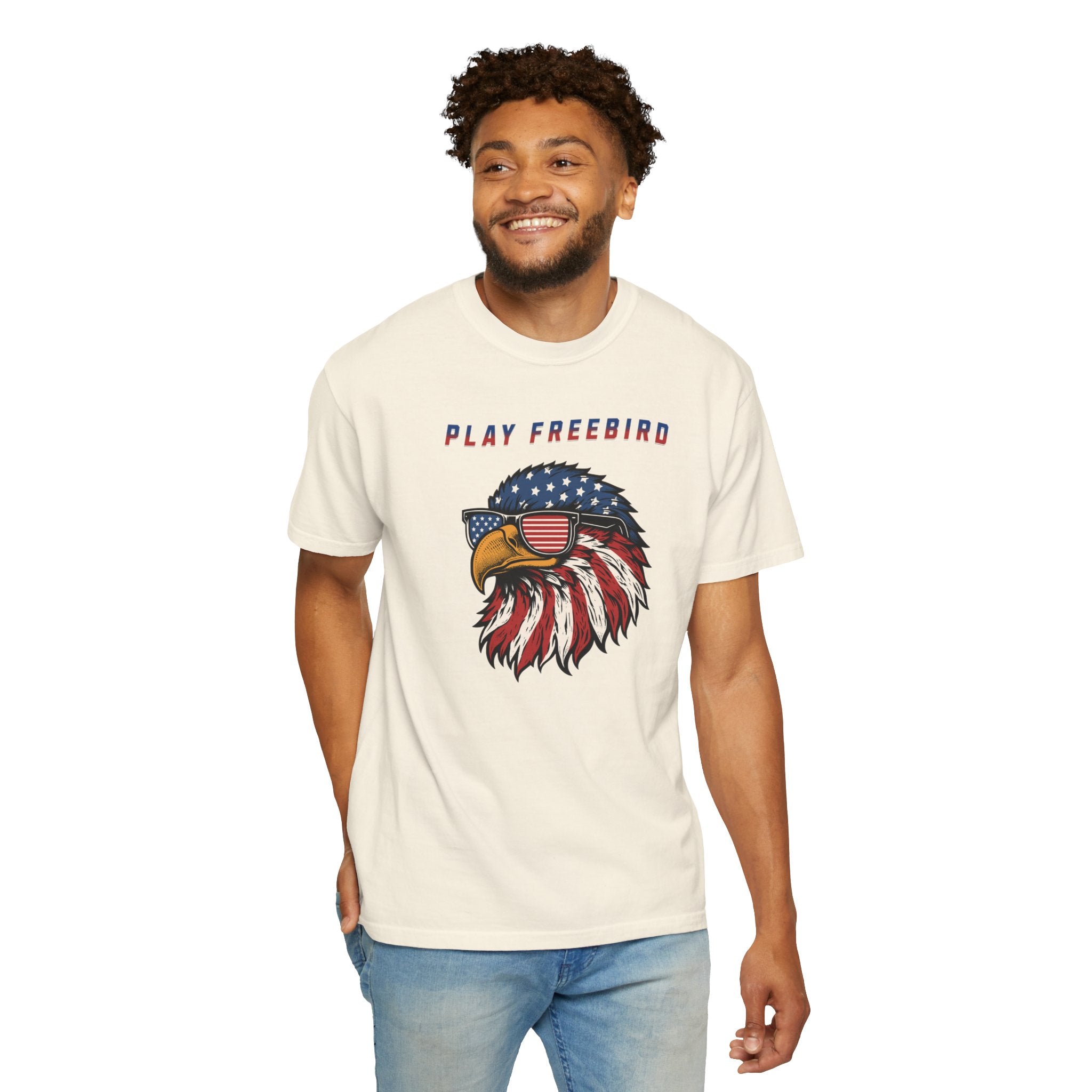"American Bald Eagle Playing FreeBird" - America Shirt