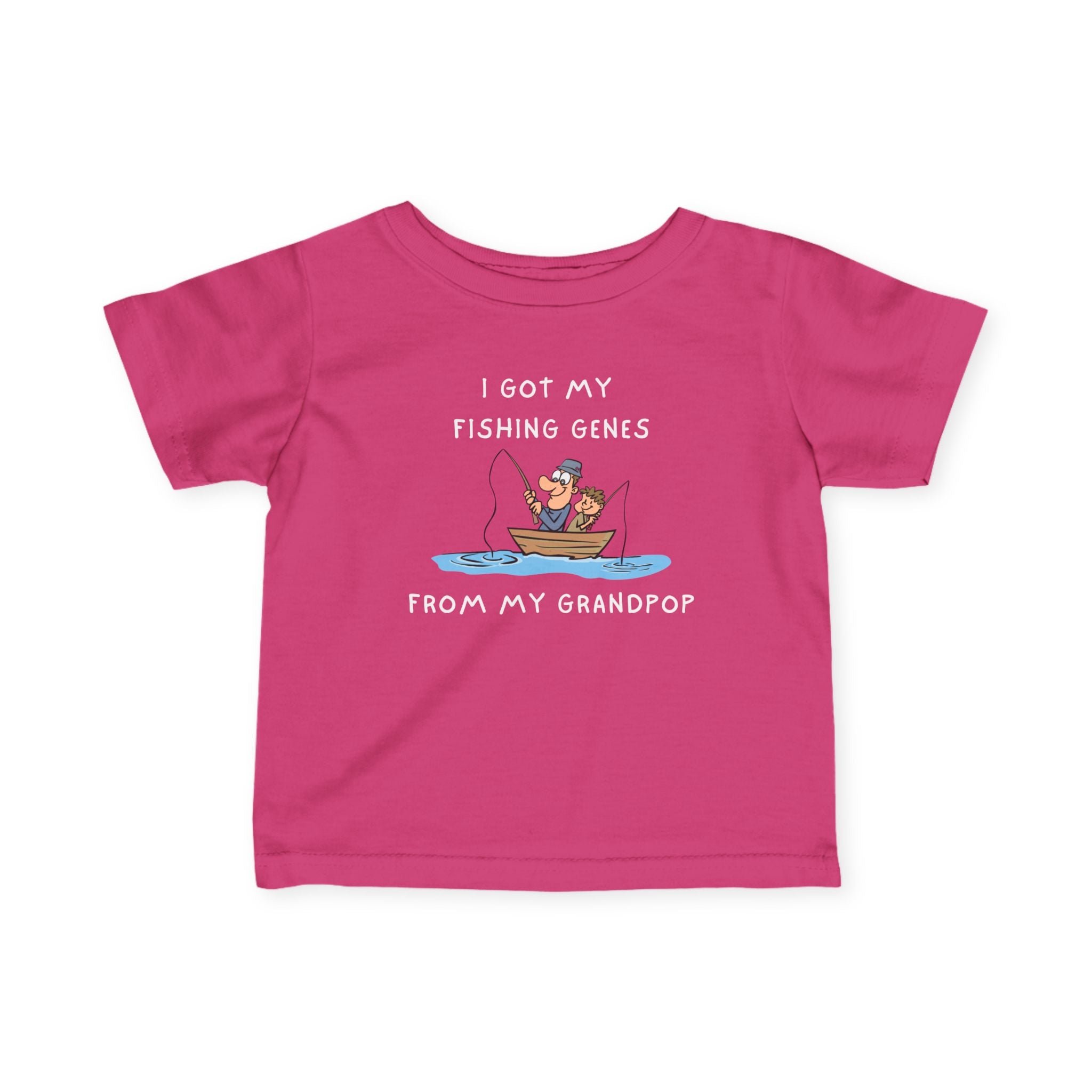 I Got My Fishing Genes From My Grandpop | Baby Fishing Shirts