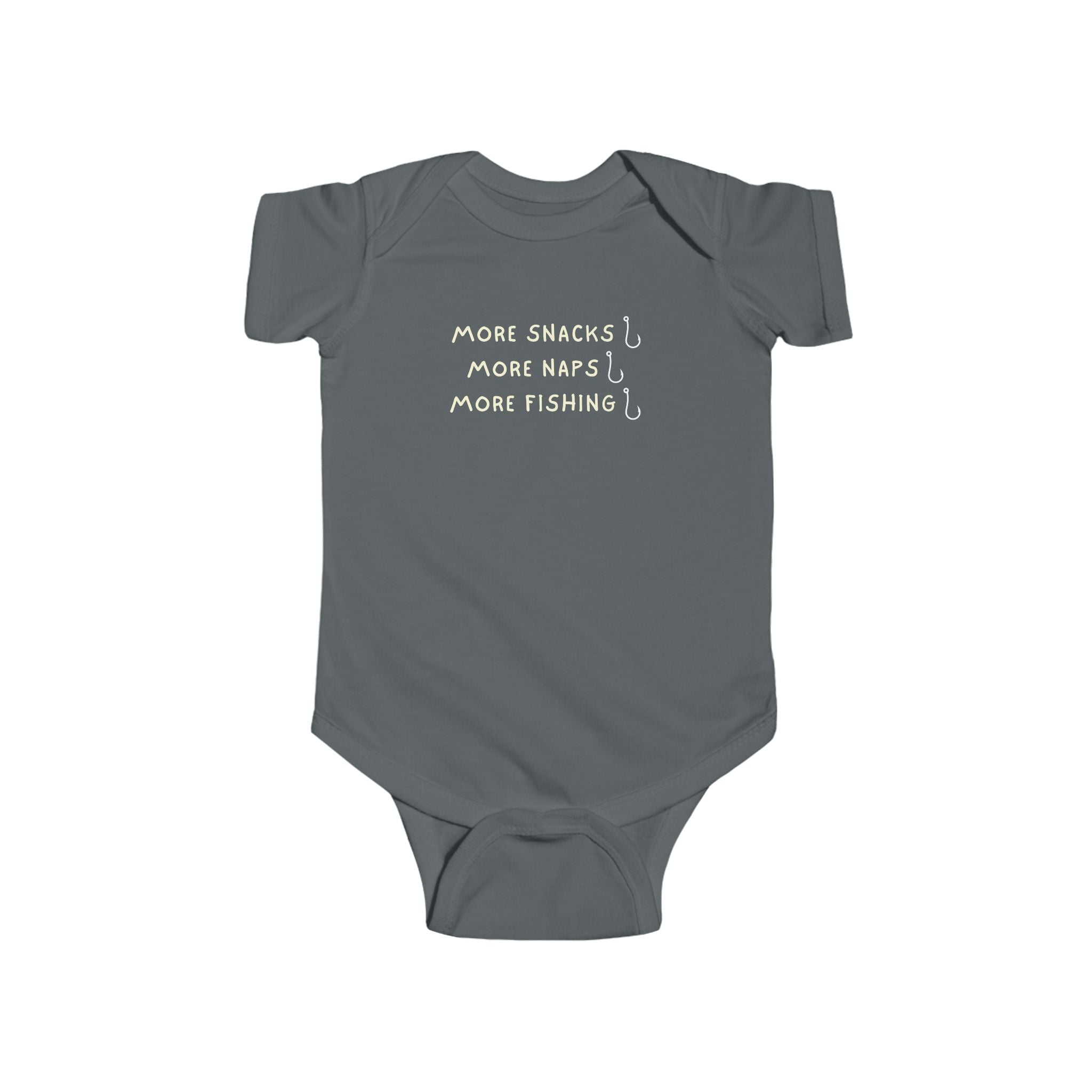More Snacks, More Naps, More Fishing | Fishing Onesie