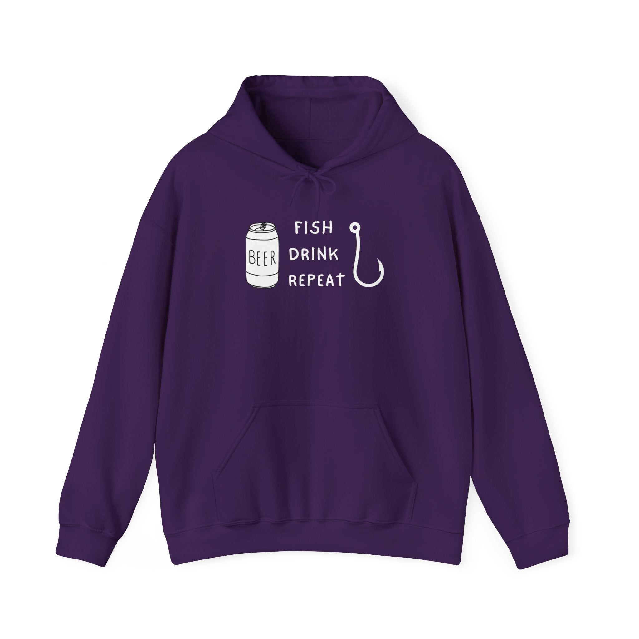 "Fish Drink Repeat" - Fishing Hoodie