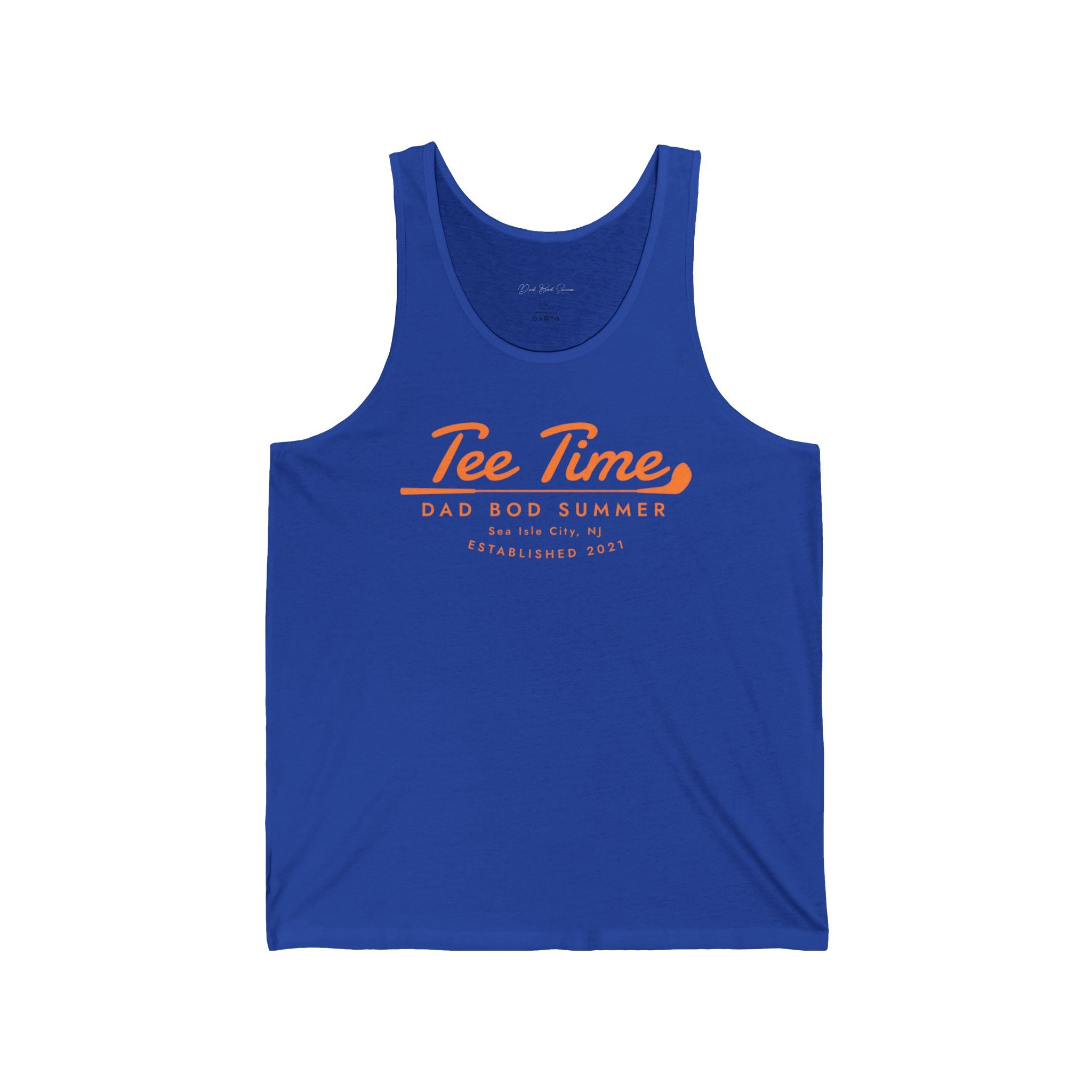 "Golf Tee Time in Sea Isle City" - Golf Tank Top