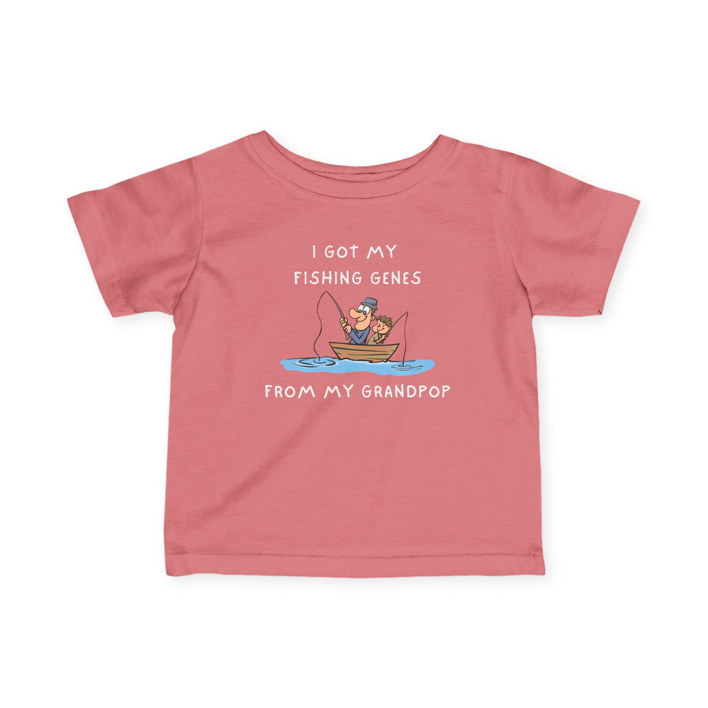I Got My Fishing Genes From My Grandpop | Baby Fishing Shirts