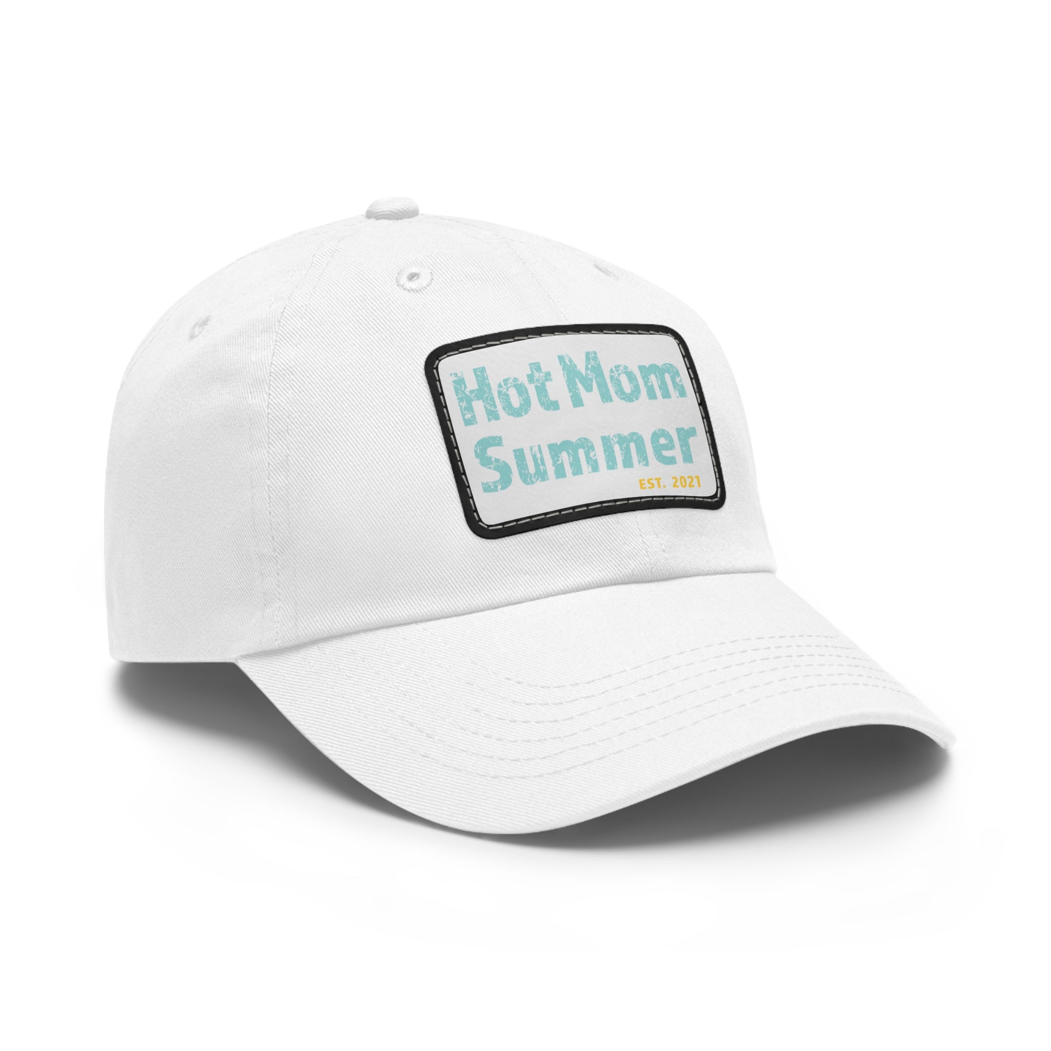 Hot Mom Summer Hat with Leather Patch - Dad Bod Summer