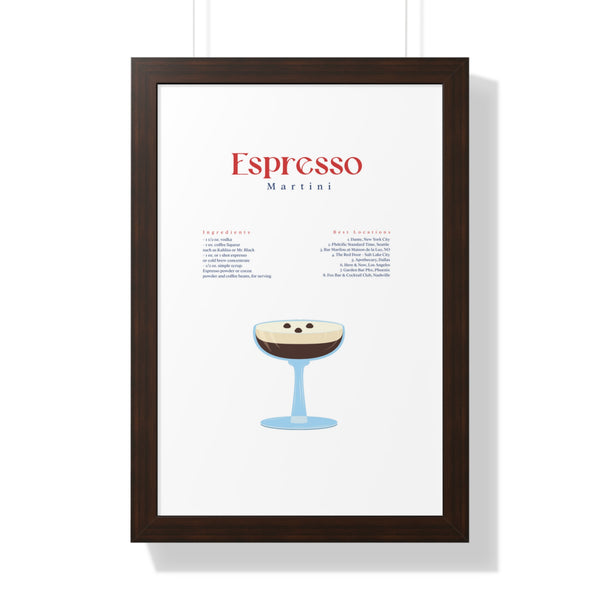 Espresso Martini Custom Wall Design- Framed - Dad Bod Summer