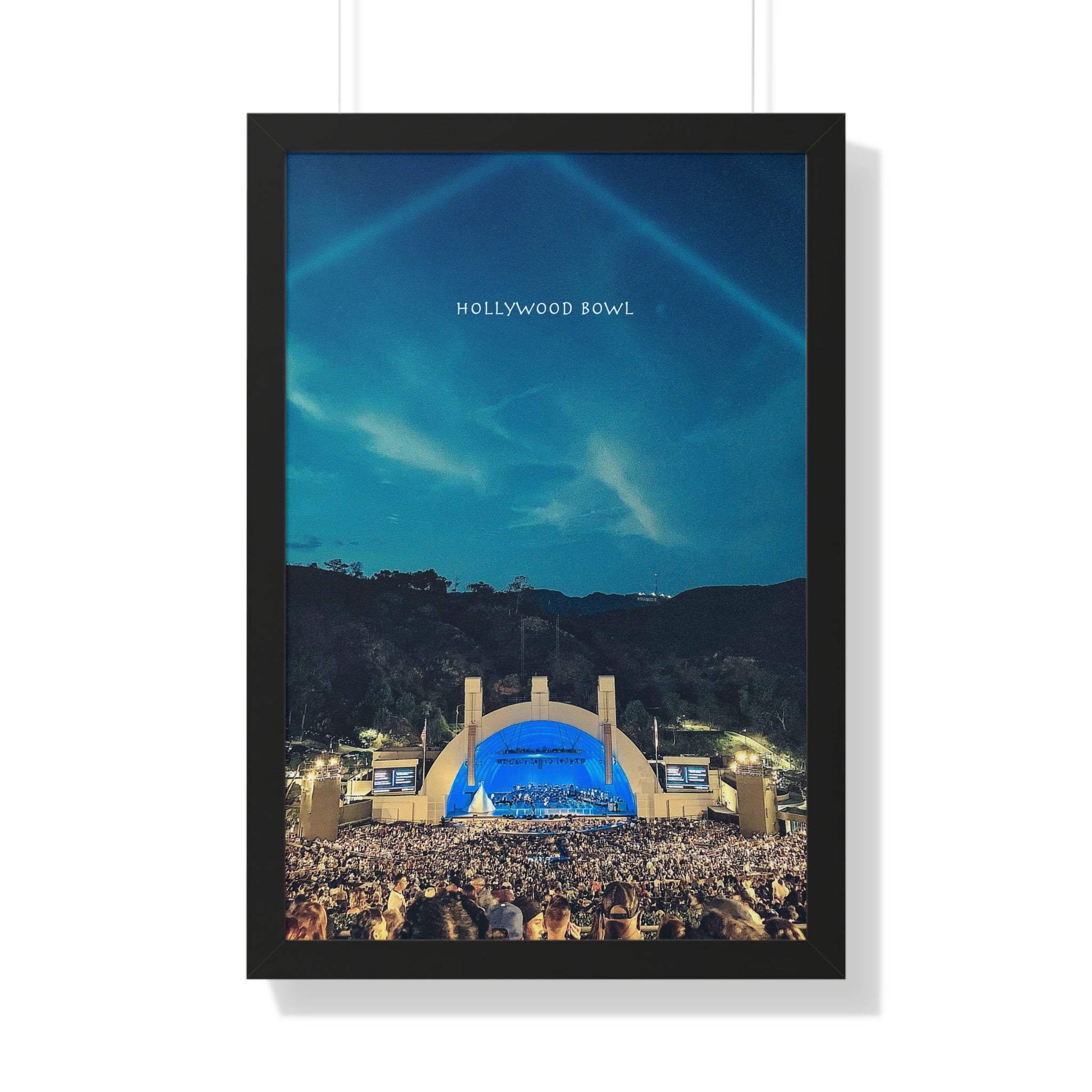 Hollywood Bowl, California Wall Art Framed- Los Angeles, CA, Hollywood Hills, Downtown LA, Southern California - Dad Bod Summer