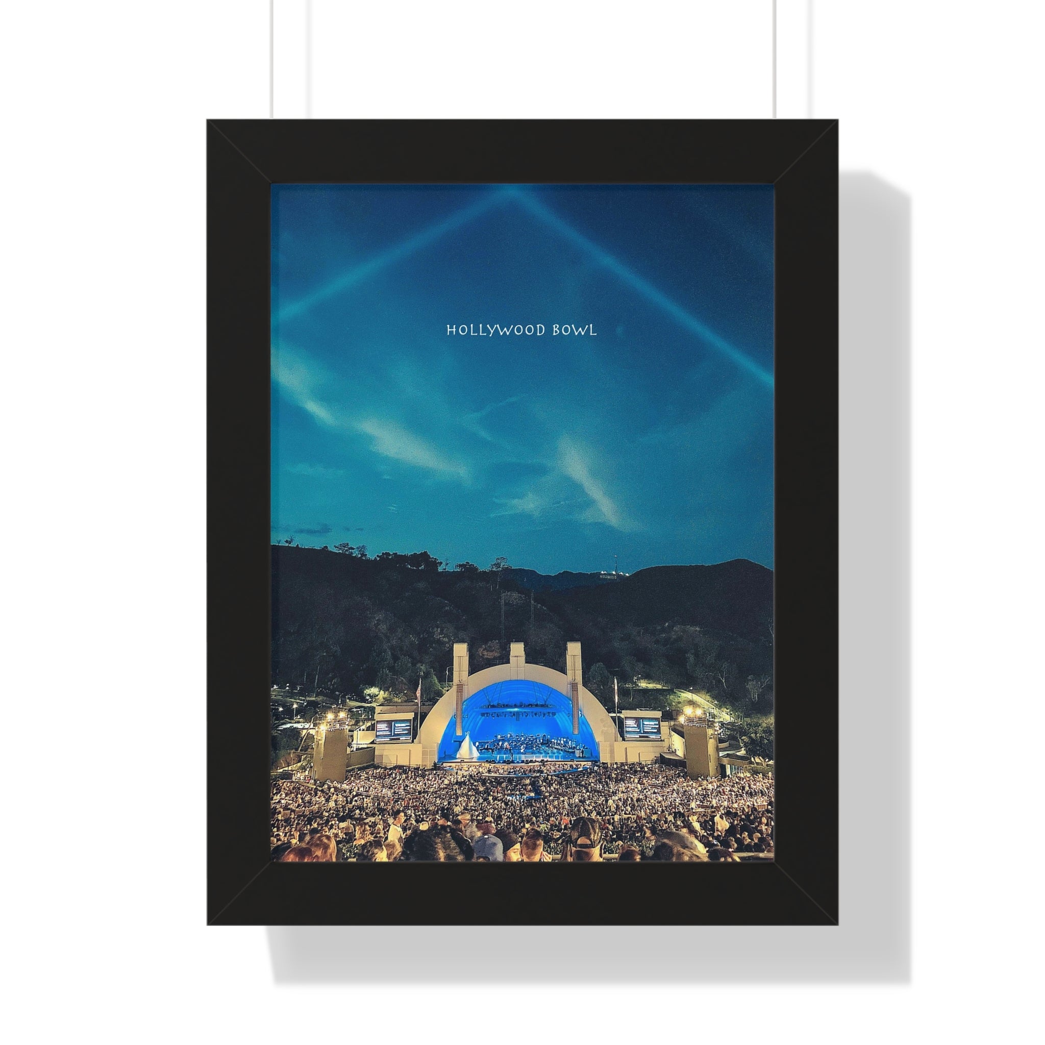 Hollywood Bowl, California Wall Art Framed- Los Angeles, CA, Hollywood Hills, Downtown LA, Southern California - Dad Bod Summer