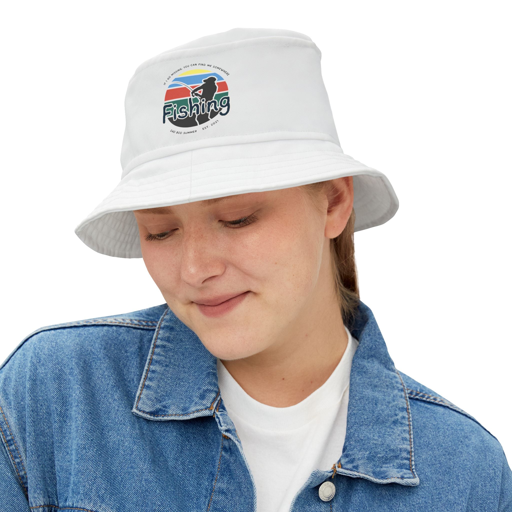 "If I Go Missing, You Can Find Me Somewhere Fishing" - Fishing Bucket Hats