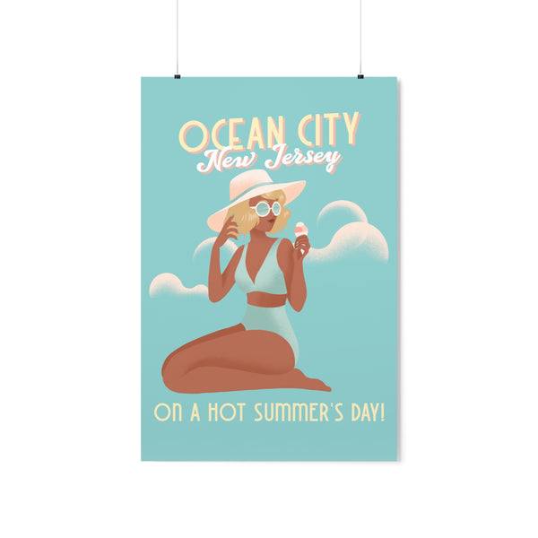 Ocean City, New Jersey Wall Art- Matte Print - Dad Bod Summer