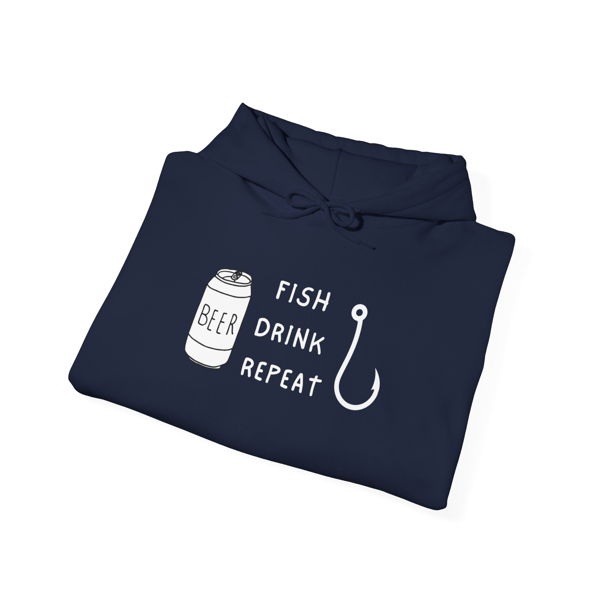 "Fish Drink Repeat" - Fishing Hoodie