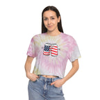 1776 Shirt | Americana Women's Shirts | Women's Tie-Dye Crop Tee