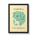 Pre Framed, Margate City, NJ- Lucy The Elephant- Retro Summer Wall Art - Dad Bod Summer