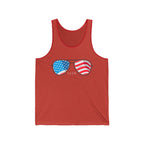 "USA Sunglasses Tank Top" - Ladies Tank Tops
