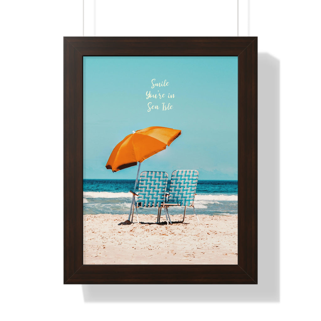 Smile You're in Sea Isle- Wall Art Framed - Dad Bod Summer