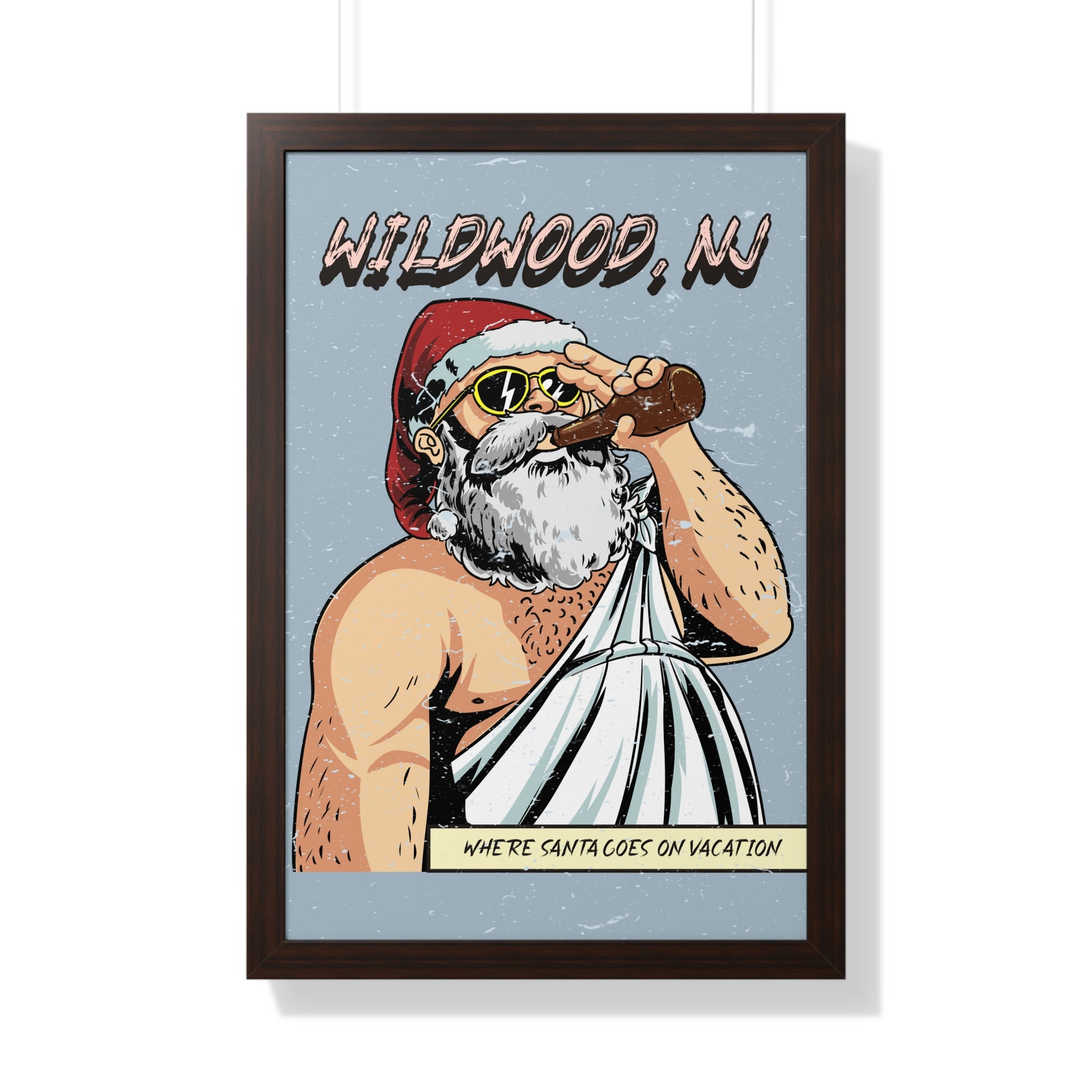 Wildwood New Jersey, Santa" Beach Wall Art - Beach House Wall Art - Beach Art For Wall