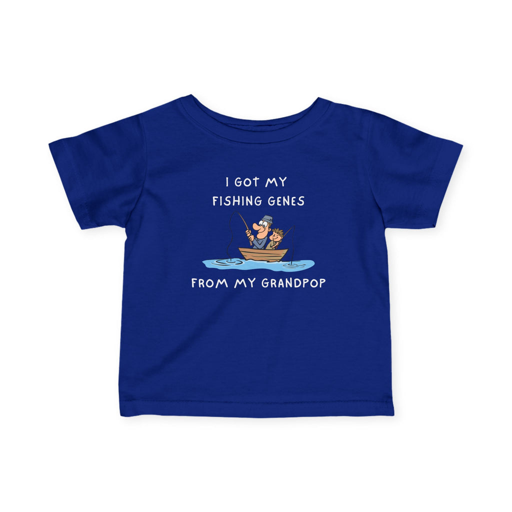 I Got My Fishing Genes From My Grandpop | Baby Fishing Shirts