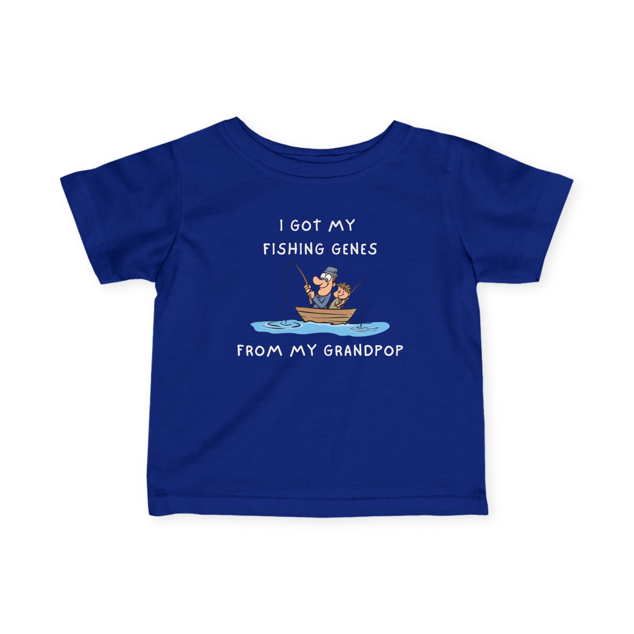 I Got My Fishing Genes From My Grandpop | Baby Fishing Shirts