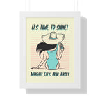 Pre Framed, Margate City, New Jersey- Retro Summer Wall Art - Dad Bod Summer