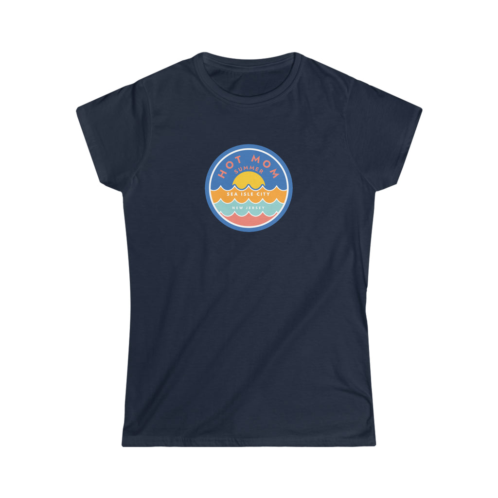 "Hot Mom Summer" Sea Isle City Sunset Logo - Dad Bod Summer