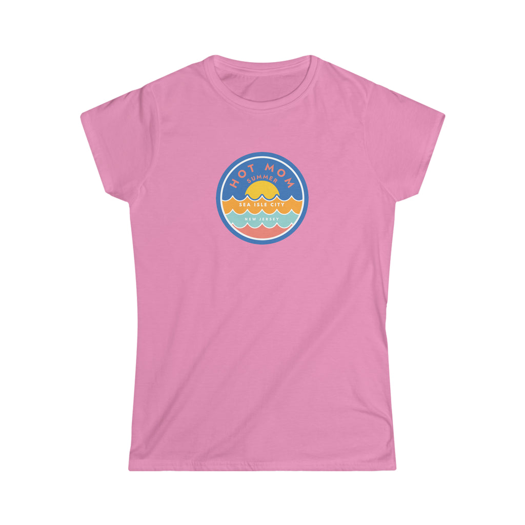 "Hot Mom Summer" Sea Isle City Sunset Logo - Dad Bod Summer