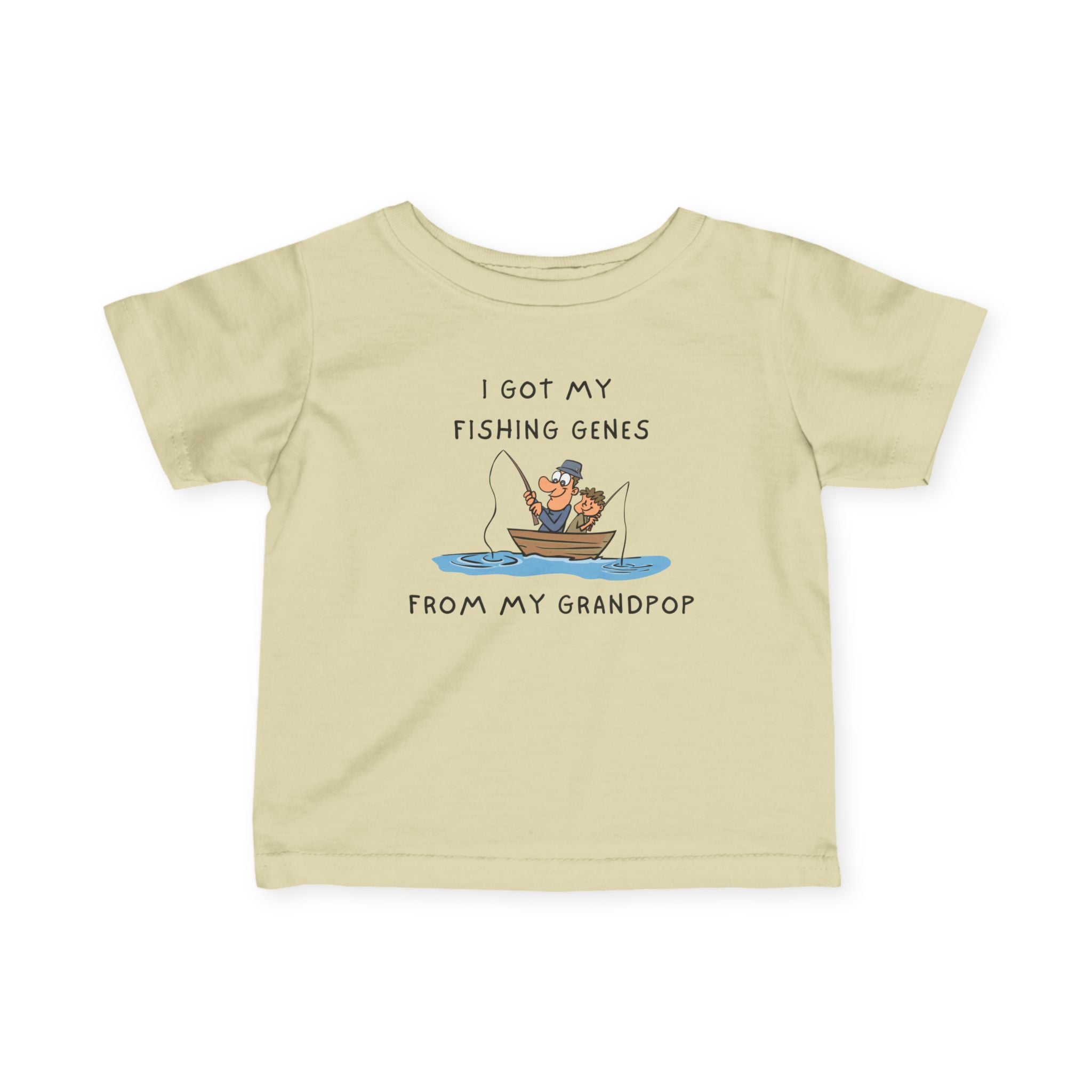 I Got My Fishing Genes From My Grandpop | Baby Fishing Shirts