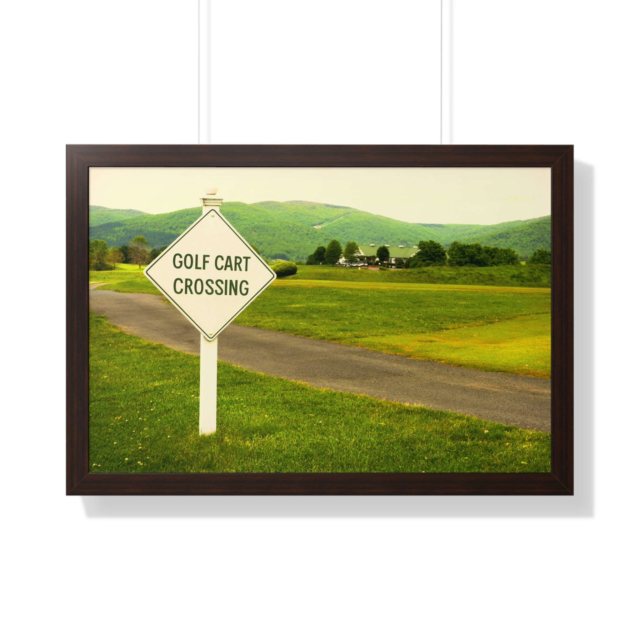 "Golf Cart Crossing" - Golf Wall Art