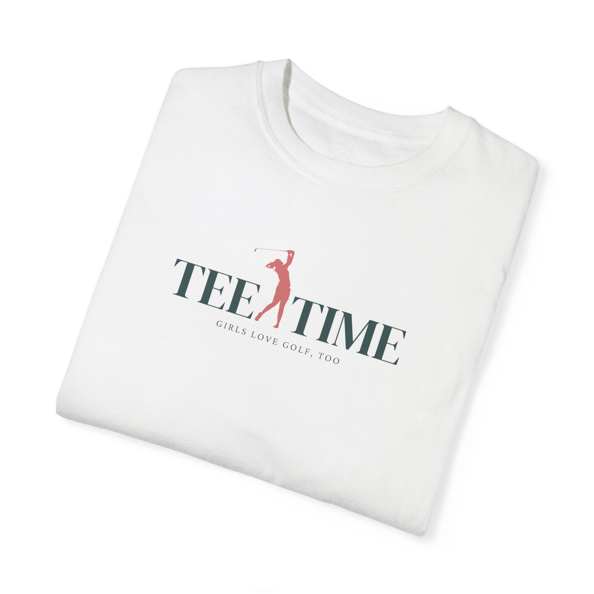 "Tee Time- Ladies Love Golf, Too" Ladies Golf Shirt