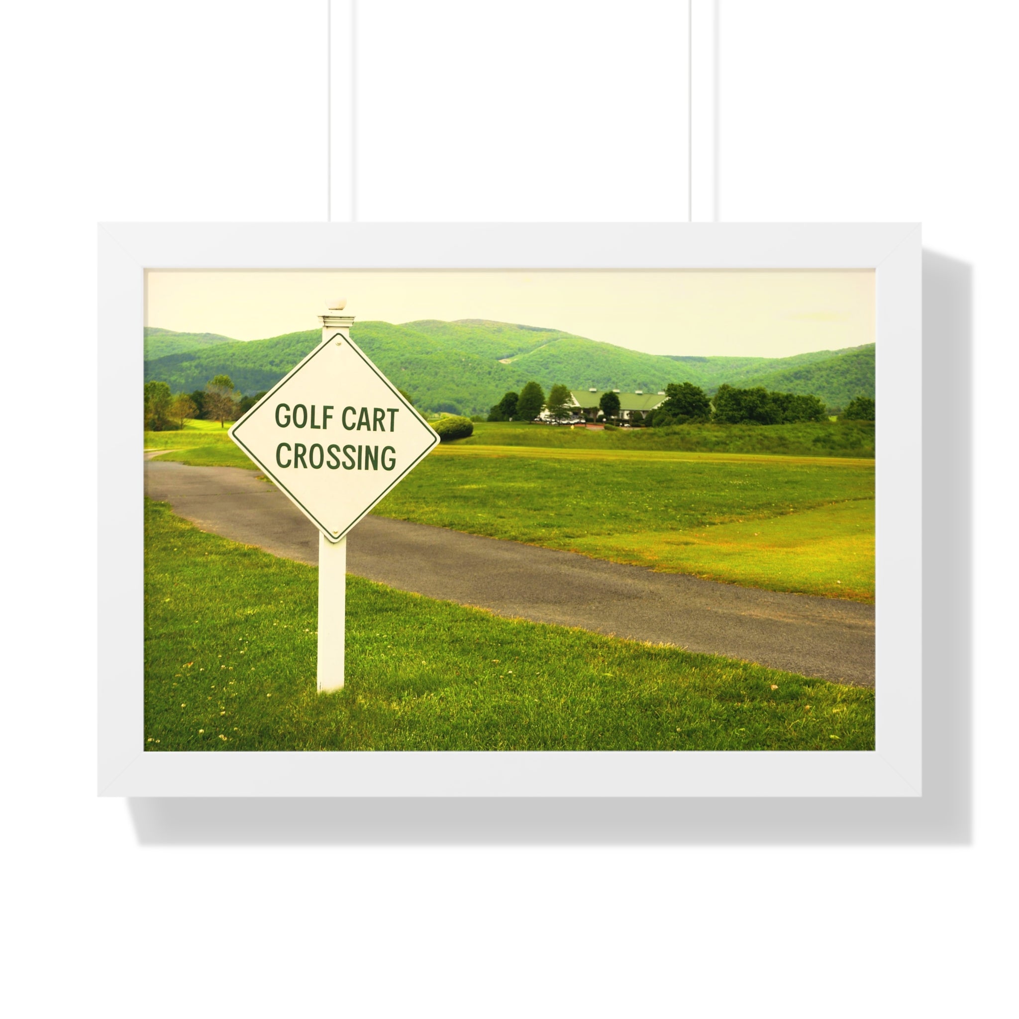 "Golf Cart Crossing" - Golf Wall Art