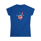 "1776 Peace Sign" Women's Softstyle Tee, 1776 Shirts, Americana Women's Shirts