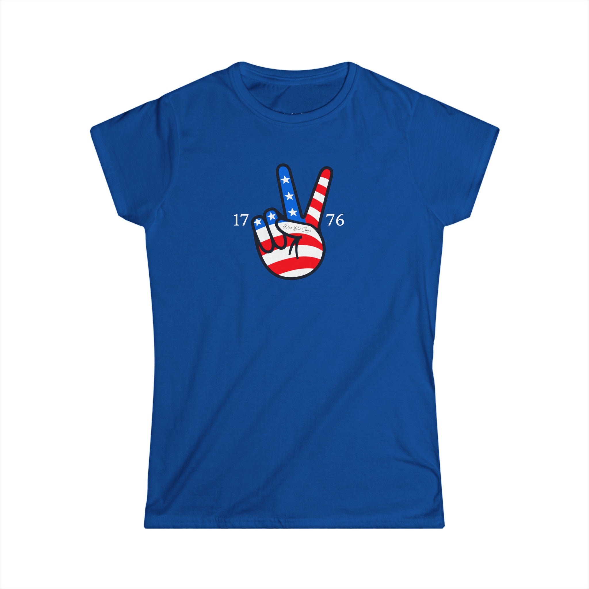 "1776 Peace Sign" Women's Softstyle Tee, 1776 Shirts, Americana Women's Shirts